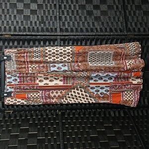 Christian Siriano Womens Multicolor Patchwork Wide Leg Palazzo Pants SZ S